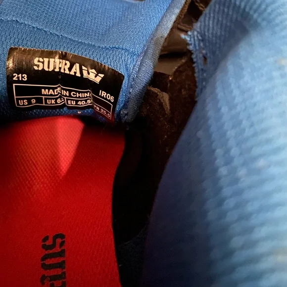 Supra Sneakers - Pink and Black with Blue Accents - Picture 7 of 8